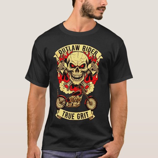 Outlaw Rider True Grit, T-shirt (Voorkant)