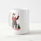 Outlaw Santa Christmas Ornament Koffiemok (Voorkant links)