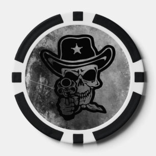 Outlaw Sherif Skull Poker Collectie Pokerchips