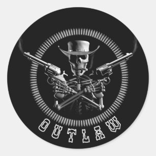 Outlaw Skelet Stickers