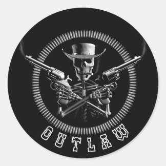 Outlaw Skelet Stickers