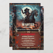  Outlaw Skull & Botten Halloween Party Invit Kaart (Voorkant / Achterkant)