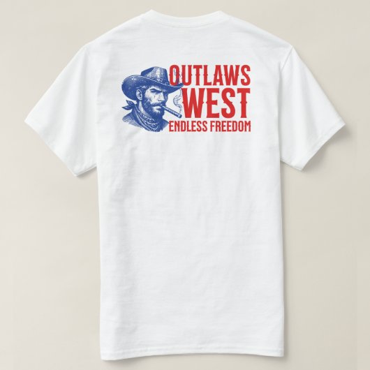 Outlaw West Cowboy T-shirt (Design achterkant)