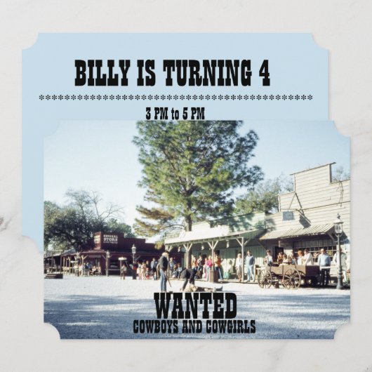 Outlaw Wild West Western Boy Verjaardag Cowboy Kaart (Voorkant / Achterkant)