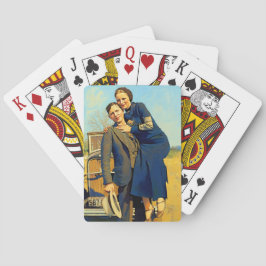 Outlaws Bonnie & Clyde The Barrow Gang Painting Pokerkaarten