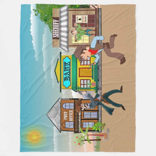 Outlaw's Cozy Retreat Fleece Deken (Voorkant)