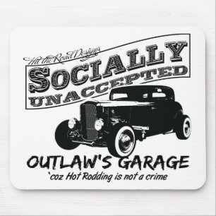 Outlaw's Garage. Maatschappelijk niet geaccepteerd Muismat