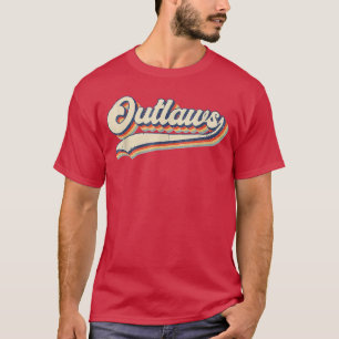 Outlaws sportnaam vintage retro voor mannen vrouwe t-shirt