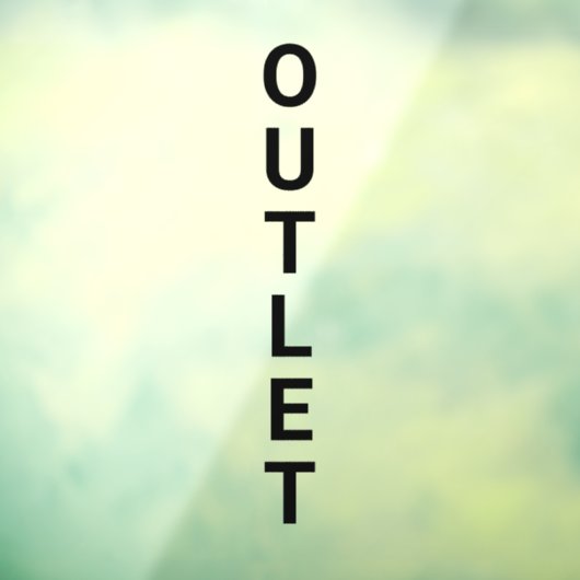 Outlet Sale Groot Bord Retail Winkel Raam Sticker (Vel 3)