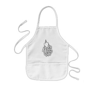 Outline art tekening, druiven kleuren schorten