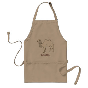 Outline Art Tekening van een Camel, het kleuren va Standaard Schort