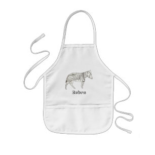 Outline Art - Tekening van een zebra, schorten