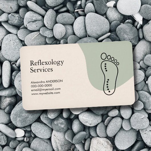 Outline Footprint - Reflexology Visitekaartje