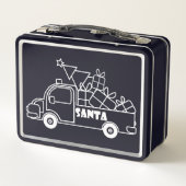 Outline Kerst truck Santa auto side uitzicht (Achterkant)