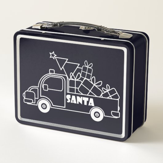 Outline Kerst truck Santa auto side uitzicht (Achterkant)