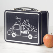 Outline Kerst truck Santa auto side uitzicht (In situ)