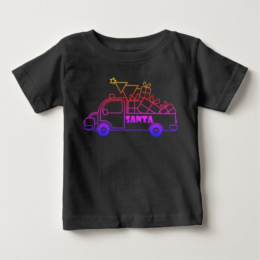 Outline Kerst truck Santa auto side uitzicht (Voorkant)