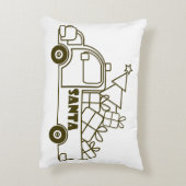 Outline Kerst truck Santa auto side uitzicht Accent Kussen (Achterkant (Verticaal))