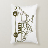 Outline Kerst truck Santa auto side uitzicht Accent Kussen (Voorkant(Verticaal))
