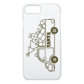 Outline Kerst truck Santa auto side uitzicht Case-Mate iPhone Case (Achterkant)