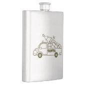 Outline Kerst truck Santa auto side uitzicht Flacon (Rechts)