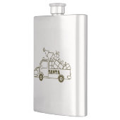 Outline Kerst truck Santa auto side uitzicht Flacon (Links)