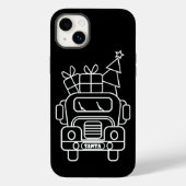 Outline Kerstmisvrachtwagen Santa auto voorzijde u Case-Mate iPhone Case (Achterkant)