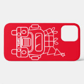 Outline Kerstmisvrachtwagen Santa auto voorzijde u Case-Mate iPhone Case (Achterkant (horizontaal))