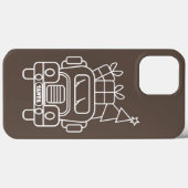 Outline Kerstmisvrachtwagen Santa auto voorzijde u Case-Mate iPhone Case (Achterkant (horizontaal))