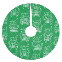 Outline Kerstmisvrachtwagen Santa auto voorzijde u