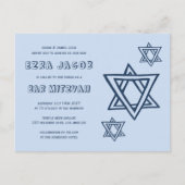 OUTLINE LETTER STAR van DAVID Custom QR BAR Mitswa Briefkaart (Voorkant)