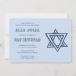 OUTLINE LETTERS STAR OF DAVID Custom Bat Mitzvah Kaart<br><div class="desc">Perfect card to announce a bar or bat mitzvah! Hand made art for you with star of david on the front and back side! FULLY CUSTOMIZABLE! Click on “Personalize” above to edit the text. Click "edit using design tool" to adjust the fonts, colors and placements and to delete the back...</div>