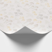 Outline Paddenstoel patroon in aardtonen Cadeaupapier (Hoek)