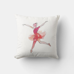 Outline Stroke Dancing Red Ballerina Studio Decor Kussen