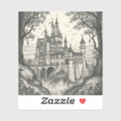 outlines of fairy tale castles and enchanted lands sticker (Vel)