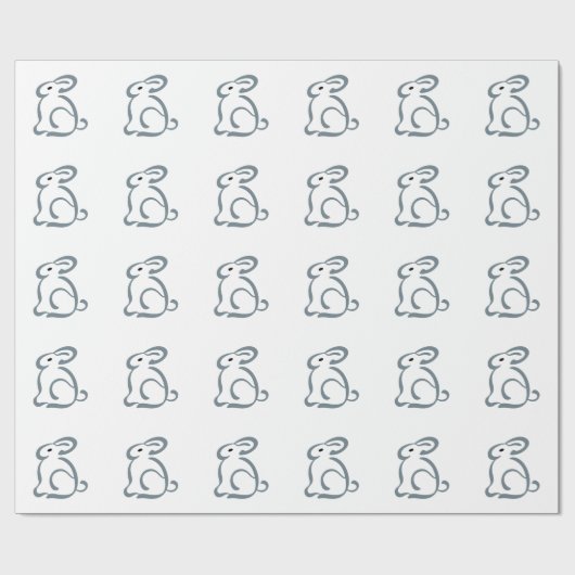 Outlne Bunny Cadeaupapier (Vlak)