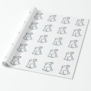 Outlne Bunny Cadeaupapier