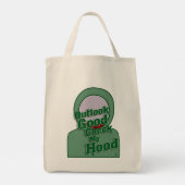 Outlook Good Check My Hood Motto Cartoon Tote Bag (Achterkant)