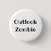 Outlook Zombie Funny Office Pinback Button (Voorkant)