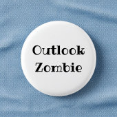 Outlook Zombie Funny Office Pinback Button