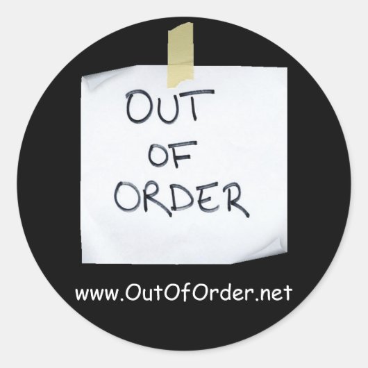OutOfOrder.net STICKER - GEPERSONALISEERD (Voorkant)