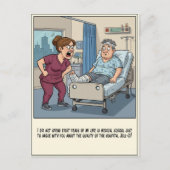 Outraged Nurse Yelling at Stunned Patient Get Well Briefkaart (Voorkant)