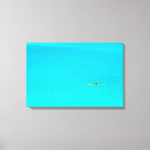 Outrigger canoe in Bora Bora canvas print (Voorkant)