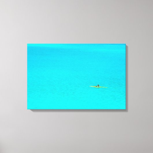 Outrigger canoe in Bora Bora canvas print (Voorkant)