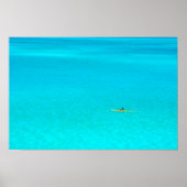 Outrigger canoe in Bora Bora poster print (Voorkant)