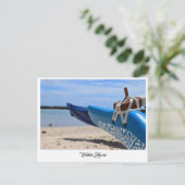 Outrigger Canoe op Waikiki Beach Hawaii Briefkaart (Staand voorkant)
