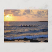 Outrigger Canoe te Sunset, Hawaii, Briefkaart (Voorkant)