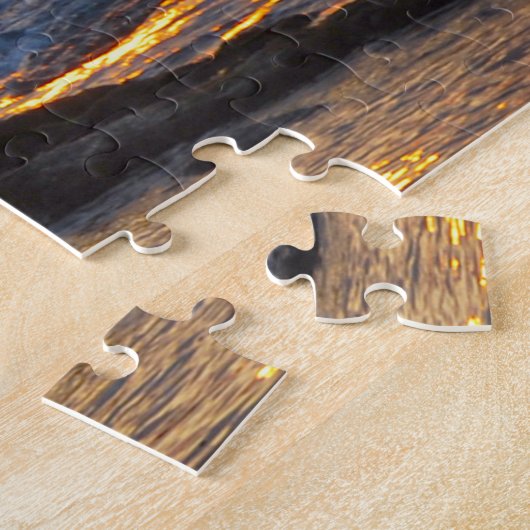 Outrigger Kano bij zonsondergang op het grote eila Legpuzzel (Zijkant)