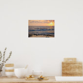 Outrigger Kano bij zonsondergang op het grote eila Poster (Keuken)