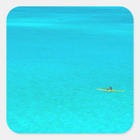 Outrigger kano in Bora Bora sticker (Voorkant)